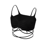 Forever 21 Self Tie Crop Cami Black