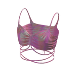 Forever 21 Self Tie Crop Cami Design Baby Pink