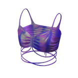 Forever 21 Self Tie Crop Cami Design Purple