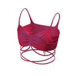 Forever 21 Self Tie Crop Cami Hot Pink