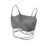 Forever 21 Self Tie Crop Cami White