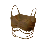 Forever 21 Self Tie Crop Cami Yellow