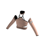 Forever 21 Strappy Crop Top Beige