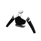 Forever 21 Strappy Crop Top Black