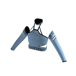 Forever 21 Strappy Crop Top Light Blue