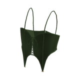 Forever 21 Sweetheart Corset Dark Green