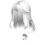 Foxy Low-tied Ponytail in White