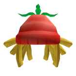 French Fry Hair with Tomato Beanie