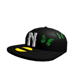 Fresh Black Fitted Cap (Butterfly)