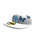 Fresh White Fitted Cap (Butterfly)