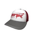 GENK TRUCKER CAP -- GRAY / RED