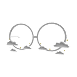 Glasses with White Clouds