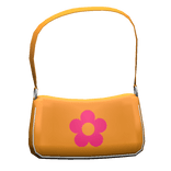 Glossy Flower Purse in Orange