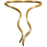 Gold ~ Jeweled Eye Snake Necklace