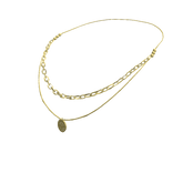 Gold Layered Pendant Necklace