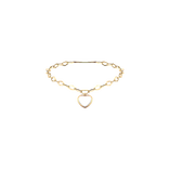 Gold Pearly Heart Necklace 3.0