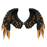 Gold Tipped Fallen Angel Wings