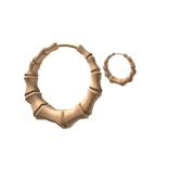 Golden Bamboo Hoops