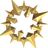 Golden Floating Spike Circle