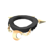 Goth Golden Moon Chained Choker  1.0