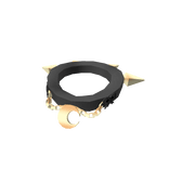 Goth Golden Moon Chained Choker 3.0