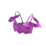 Goth Pink Bat Leather Crop