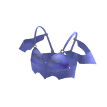 Goth Purple Bat Leather Crop