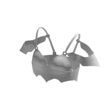 Goth White Bat Leather Crop