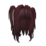 Gothic Dark Red Half up Half Down