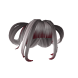 Gray to Red Double Looped Pigtails