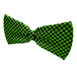 Green Checkered Bow Tie 