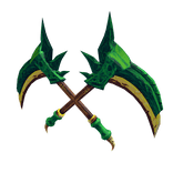 Green Dual Dragon Sickles