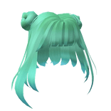 Green Hair With Bun 