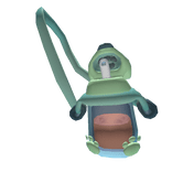 Green Kawaii Kitty Water Bottle