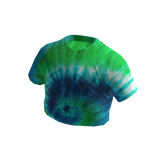 Green Mixed Tie Dye Crop Top