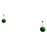 Green Ornament Earrings