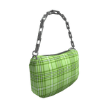 Green Plaid Chain Purse