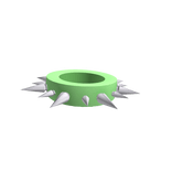 Green Spiky Goth Necklace (3.0)