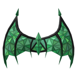 Green Stained Glass Demon Wings