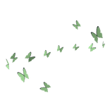 Green Swirl of Butterflies (Top)