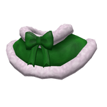 Green Winter Fur Trim Shawl (3.0)