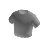 Grey Gradient T-Shirt Croptop w/ Ruffles