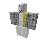 Grey Plaid Jacket w Tee & Blonde Ext