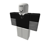 Grunge Black Sweater w White Striped Sleeves