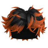 Grunge Boy Hair in Black to Orange