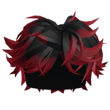 Grunge Boy Hair in Black to Red