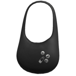 Grunge Pinned Cloth Bag in Black