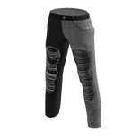 Half & Half Denim Ripped Jeans (Black & White)