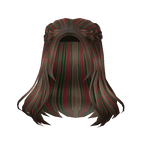 Half Up Braids in Christmas Holly