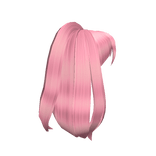 Half Updo Hairstyle Pink